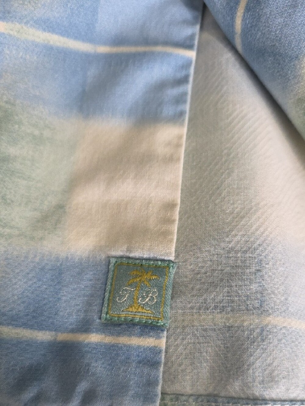 761 Tommy Bahama Men's Silk Cotton Blend Plaid Camp Shirt Blue Green XXL - Picture 5 of 5